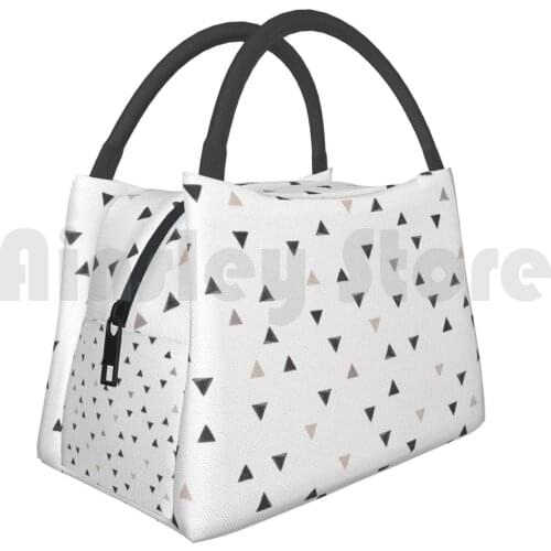 Portable Insulation Bag Down Up / Scandi White / Warm Grey / Flax / Lavender Pattern Abstract Shapes Geometric