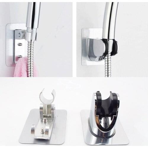 Adjustable Polished Self-adhesive Handheld Suction Up Drill-free Shower Head Holder Shower Head Rack Punch-free