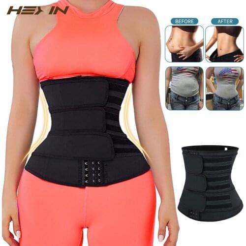 Waist Trainer Adjustable 3 Row Hooks Latex Waist Trimmer High Compression Tummy Control Slimming Body Shaper Workout Belt