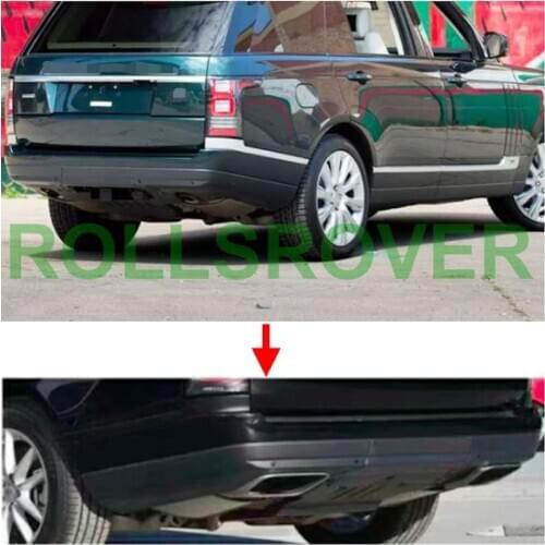 ROLLSROVER Rear Bumper Cover Diffuser Double Square Exhaust Tips for Range Rover 2014-2018 Body Kits Car Upgrade Styling