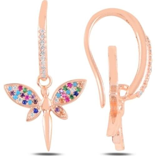 Silver 925 Sterling Fairy Mixed Zircon Stone Earrings