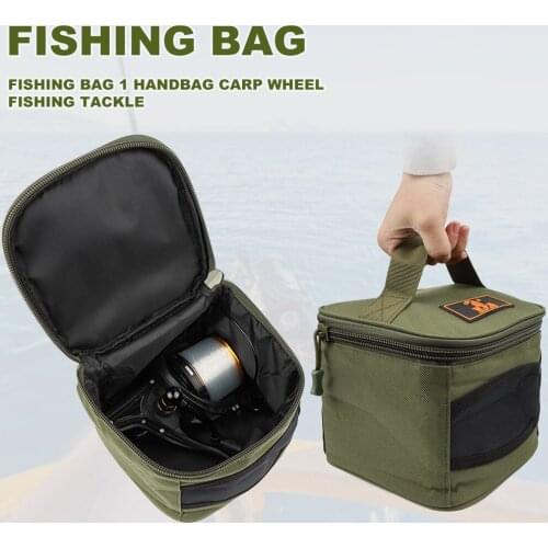 Fishing Reel Storage Bag Multifunctional Waterproof Wear Resistant Outdoor Portable Fishing Tackle Cups Feeders Carrying Case