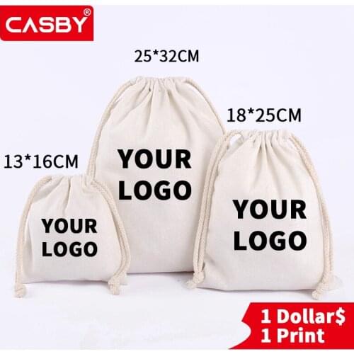 New Fashion Custom Logo Drawstring Bags Casual Print Graphic Storage Pouch Simple Design Solid Color Top-handle Pocket SKD3008
