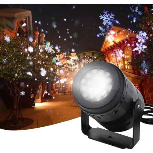 LED Snowfall Snowflake Projector Light Fairy Christmas Light for Festival Party Indoor Decoration Drop shipping