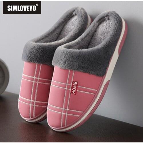2021 Cotton Cover Heel Slippers Outdoor Mens Winter Bag Non-slip Home Lovers Indoor Velvet Warm Slippers Women Plus Size 50 Hot