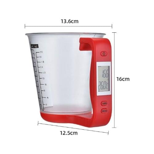 Precise weighing food 0.01 grams household hd screen reading multiple quantity unit split electronic metering cup J06