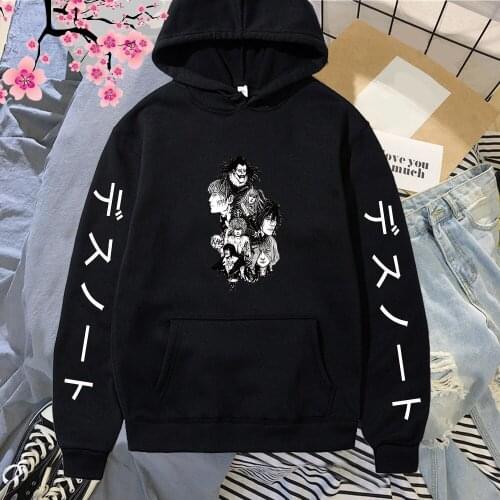Death Note Hoodies Men Hiphop Anime Graphic Sweatshirt Man Tops Hoody Female