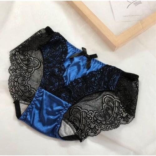 Sexy Ladies Panties Lace Transparent Large Size Cotton Bottom Hollow Female Triangle Underwear Breathable Quality Underwear
