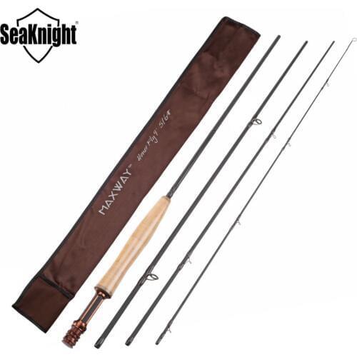 SeaKnight MAXWAY HONOR 5/6# 2.7M Fly Fishing Rod Hard Carbon Rod 4 Sections Super Light 97g Fly Rod Fast Action Fishing Tackle