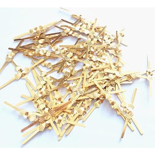 Top Qulity 100pcs L25 Gold Bowtie Copper Connectors Crystal Prisms of Chandelier Lamp Parts Connectors Accessories for Crystal