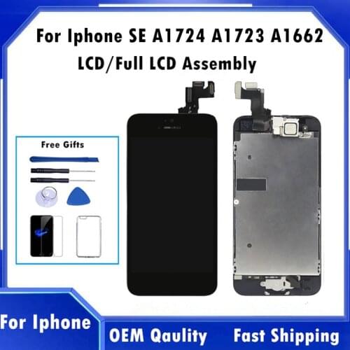 High Qaulity OEM Full LCD For iPhone SE Display With Touch Screen Digitizer Full LCD Assembly Replacement With Front Camera