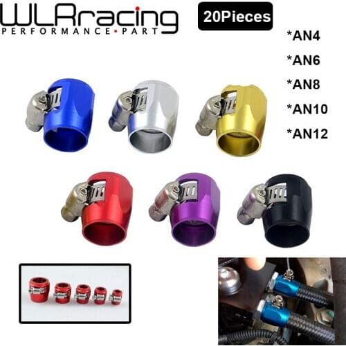 WLR - AN4 AN6 AN8 AN10 AN12 Fuel Hose Clamp Finisher HEX Finisherss Car Accessories Universal