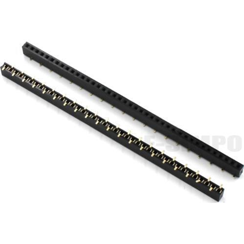 100pcs 2.0mm Pitch female header 1X10/40P PH4.3 single row right angle SMT gold-plated