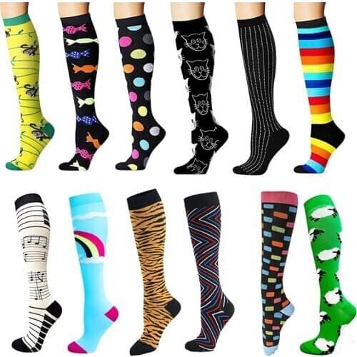 15 Colors Sport Compression Socks For Varicose Veins Pregnancy Edema Running Hiking Basketball Soccer Footwear Men Stocking