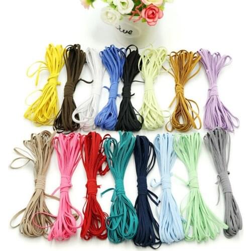 5Yards 3mm Color Elastic Band Rope Rubber Headband Ribbon Sewing Webbing Waist Shoelace DIY Clothing Accessories