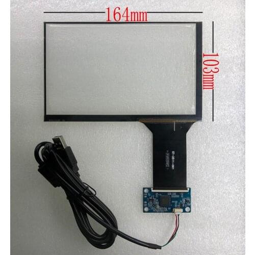 7.1 inch capacitive touch screen sensor digitization for car radio 164*103mm USB cable plug and play 10-point touch