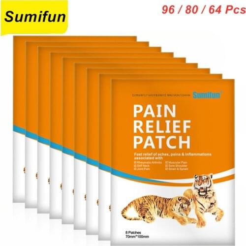 96 / 80 / 64 Pcs Tiger Pain patch Far IR Treatment Porous Chinese Medical Plaster Shoulder Waist Joint Relief Tiger Pain patch