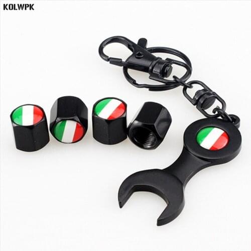 Car styling Italy flag motorcycle tire valve cap fit for bmw alfa romeo audi vw renault kia ford Martha Lahti Fiat accessories