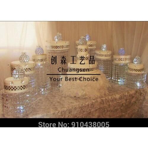Bling cake stand wedding cake holder centerpieces,wedding decor acrylic flower stand dessert display stand round plinths