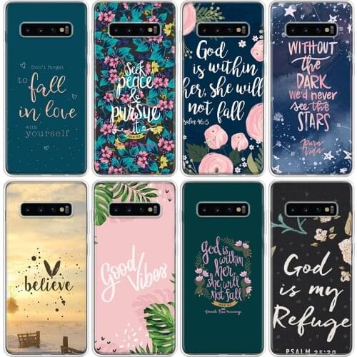 Bible verse Christ Christian Flower Phone Case For Samsung Galaxy A51 A71 A50S A10 A20E A30 A40 A70 A01 A21 A41 A11 A6 A7 A8 A9