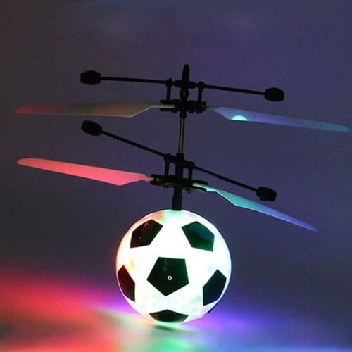 Electric Flying Ball Football Infrared Induction Aircraft soccer balls LED Flash Light kids Christmas gift free shipping
