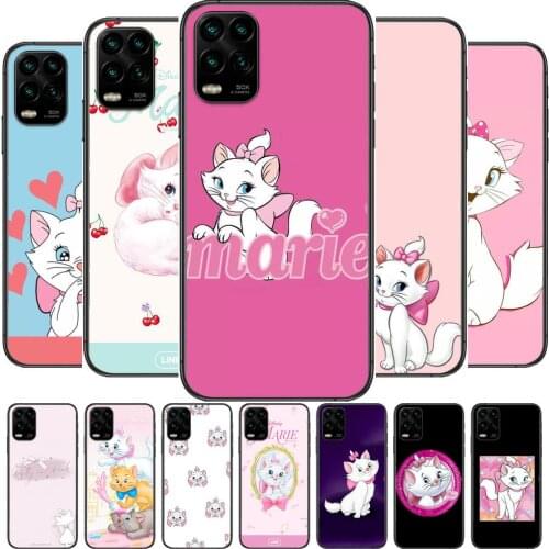 Disney cat cartoon Phone Case For XiaoMi Redmi Note 11 10 9S 8 7 6 5 A Pro T Y1 Anime Black Cover Silicone Back Pre style cover