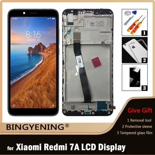 Original For Xiaomi Redmi 7A LCD Display Screen Touch Digitizer Assembly For 5.45‘’ Xiaomi Redmi 7 A Phone With Frame