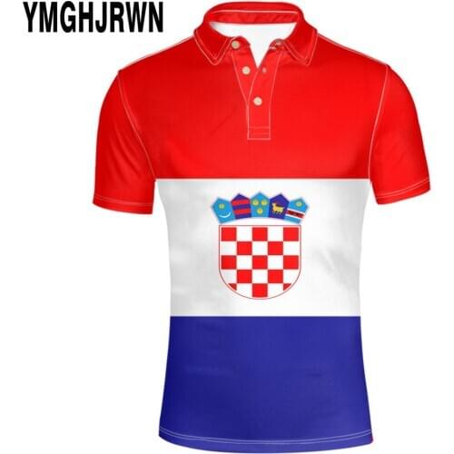 CROATIA youth student diy free custom name number Polo shirt nation flag croatian country hrvatska print photo logo clothing