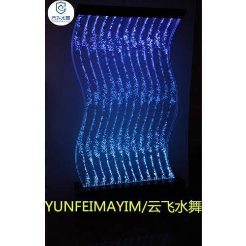 Customized:floor-standing S-shaped vertical screen.Water dance bubble screen.Water curtain wall screen.Partition flow wall