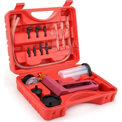 Brake fluid drain tool vacuum pistol pump tester kit aluminum pump body pressure vacuum gauge manual