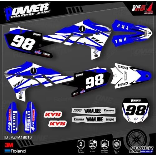PowerZone Custom Team Graphics Backgrounds Decals 3M Stickers Kit For YAMAHA 2019-2021 YZ250F 2018-2021 YZ450F 010