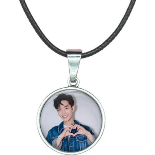 New Vogue Chinese Tv Drama Chen Qing Ling Star Xiao Zhan Wang Yibo Cabochon Glass Pendant Necklace for Fans Gift Jewelry