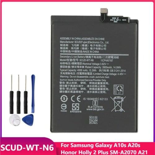 Original Phone Battery SCUD-WT-N6 For Samsung Galaxy A10s A20s Honor Holly 2 Plus SM-A2070 A21 Replacement Batteries 4000mAh