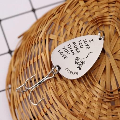 Personalized Fishing Lure Hook Engraved Fishing Hook Fisherman Gift for Birthday 24BD