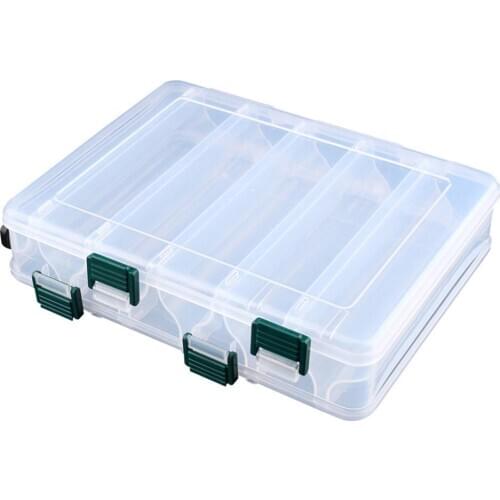 20x16x4.5cm 10 Compartments Plastic Fishing Lure Bait Tackle Box Storage Case Plastic Fishing Lure Bait Tackle Box Storage Case