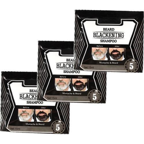 Beard Blackening Shampoo Dye Beard Mustache Coloring Conditioner for Gray Hair MPwell