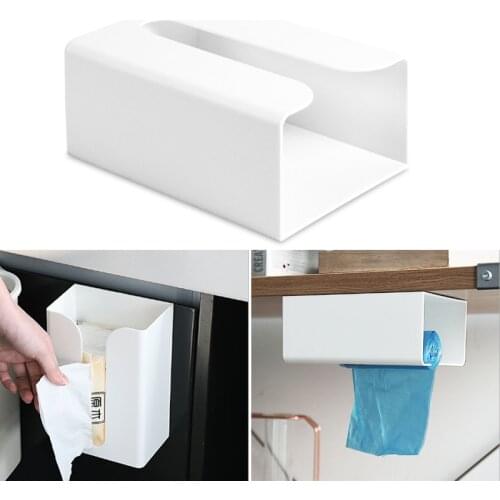 Paper Towel Rack Plastic Wall-mounted Multifunctional Storage Box Bathroom Kitchen Office Storage Box Paper Towel Rack