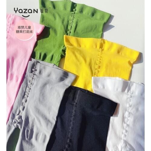 YAZAN candy color children tights for baby girls kids cute 100D pantyhose stockings for Ballet dance girl tights