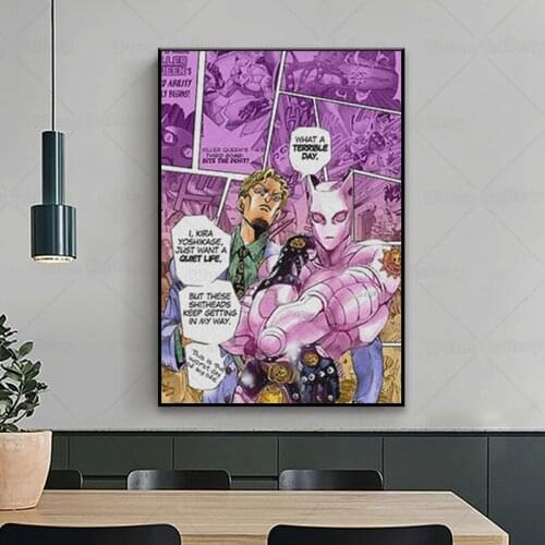 Yoshikage Kira Killer Queen collage Canvas poster Painting wall Art decor Living room Bedroom Study Home Decoration Prints