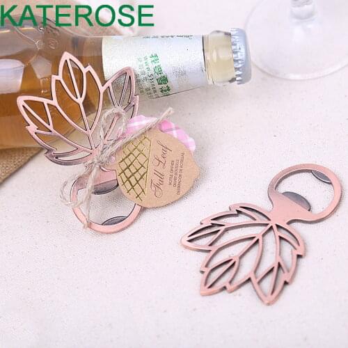 10PCS Autumn Themed Novelty Maple Leaf Bottle Opener Wedding Favor Party Table Decoration Supplies