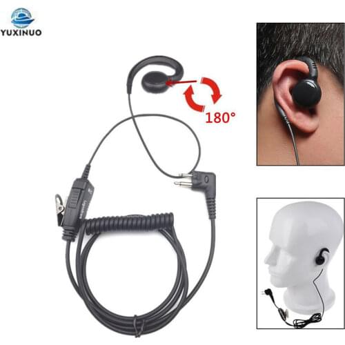 2Pin Headset Swivel Earpiece EarHook with Mic Microphone 2 Pin for Motorola Two Way Radio Walkie Talkie Earphone EP5702 RLN6423