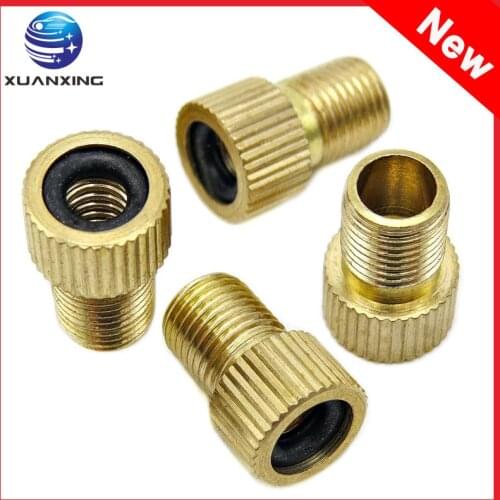 2PCS Tire Valve Adapter For Road Bike MTB Alloy French Air Valve Convert to US Valve Pump Tool Accessory
