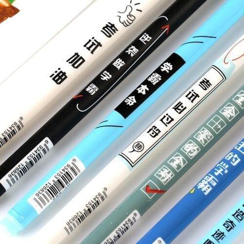20 PCs Student Pen Cartoon Personality Student Stationery Cartoon Creative Gel Pen Plastic Kawaii School Supplie Pen for Writing