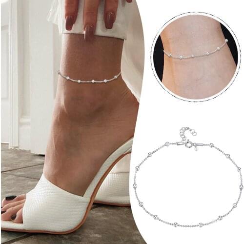 2021 Beach Anklet For Women Summer Classic Thin Adjustable Cuban Chain Boho Ankle Bracelet On Leg Foot Bracelet Jewelry Gifts