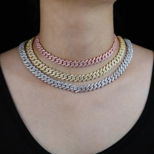 3 Colors 2020 Iced Out Shiny Hip Hop Choker Necklace Adjustable For Women Dainty Jewelry Gift Paved White Cz Cool Design