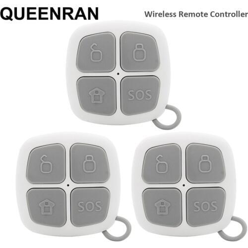 3pcs Portable 433MHz Wireless Remote Controller with ARM/DISARM/SOS Buttons For G90E G90B PLUS Wifi GSM Alarm System Security