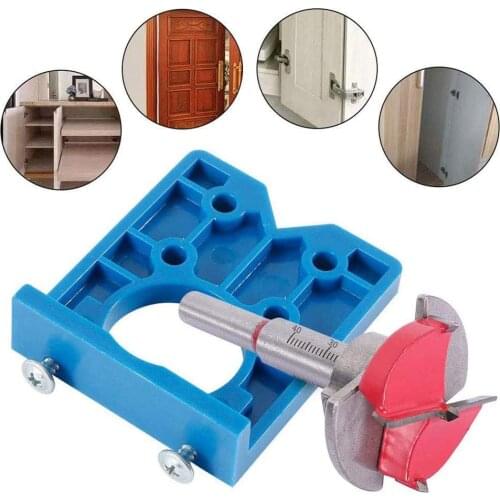 35mm Guide Hinge Drilling Jig Concealed Guide Hinge Hole Drilling Guide Locator Woodworking Hole Opener Door Cabinet Accessories