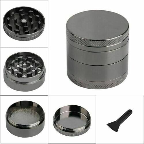 4-Layers Herb Grinder Spice Tobacco/Weed Smoke Metal Crusher Leaf Design 40MM