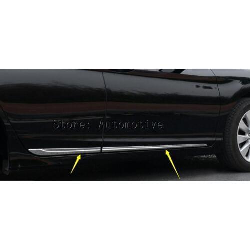 For Honda Accord 2013 2014 2015 Stainless Steel Side Door Molding Body Strip Streamer Cover Trim 4 pcs