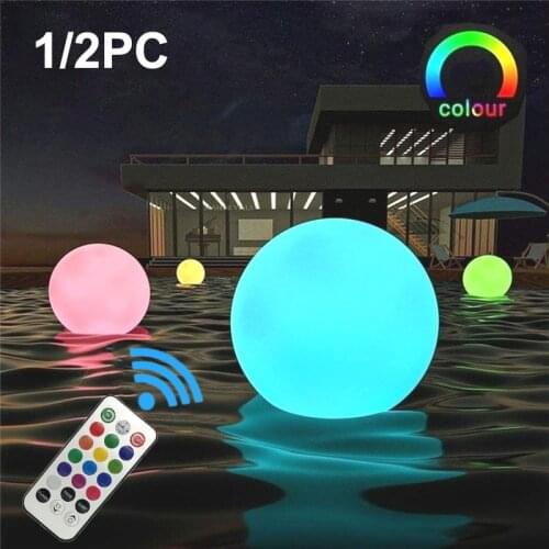 40CM Inflatable Floating Pool Light 13 Colors Glowing Beach Ball Outdoor Waterproof LED Swimming Pool Lamp For Party Accessories